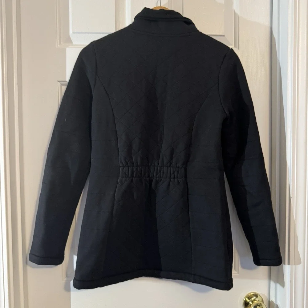 Womens The North Face Carolina Jacket Size Small Quilted‎ Fleece Lined Zip Black
